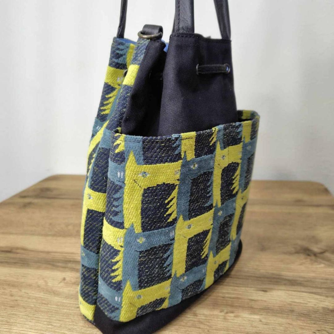 ピュウチャン様　/thoroughbredサラブレットネイビー/巾着Lサイズ