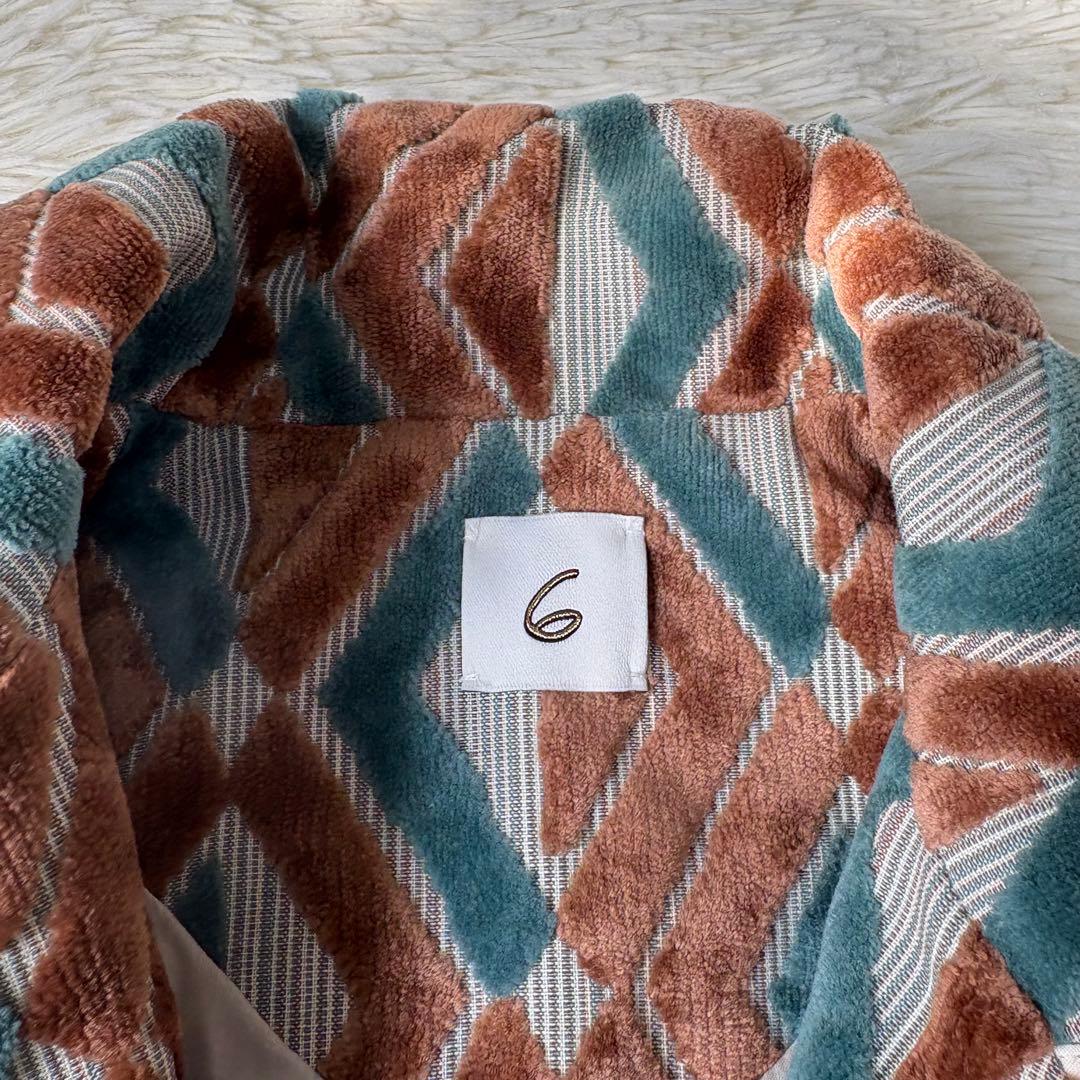 美品 Roku ロク ジャケット ダイヤモンドモチーフ マルチカラー 36