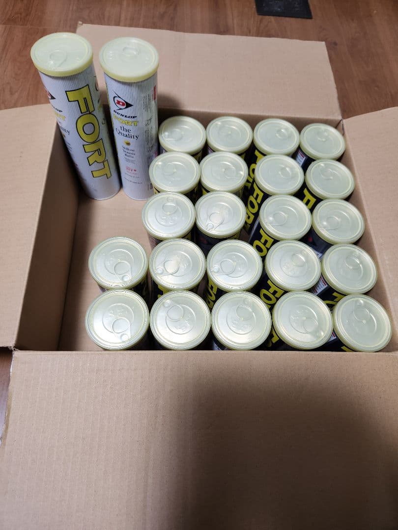 DUNLOP FORT テニスボール 2球缶×22個　+　４球缶×2個セット