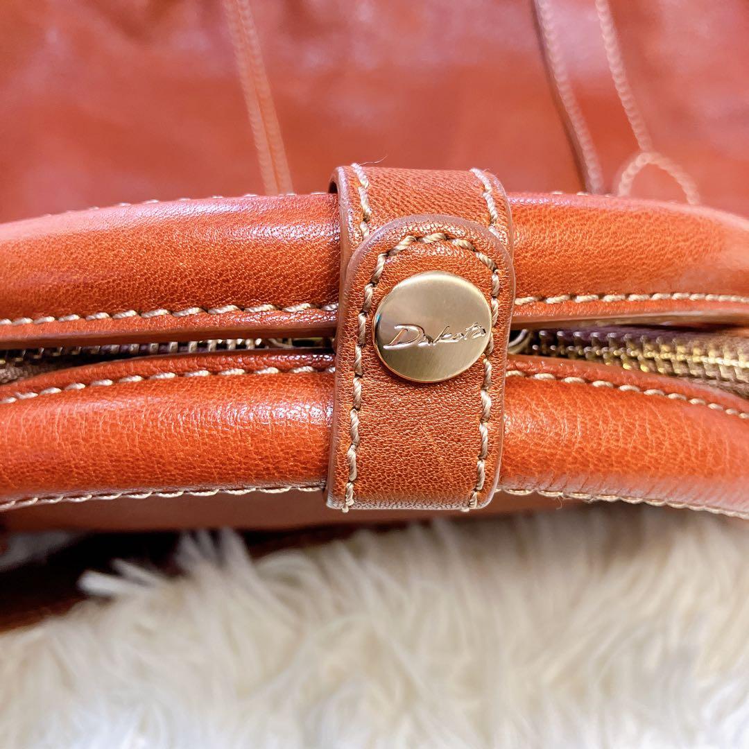 Dakota ダコタ✨本革2wayショルダーバッグ A4可　ブラウン