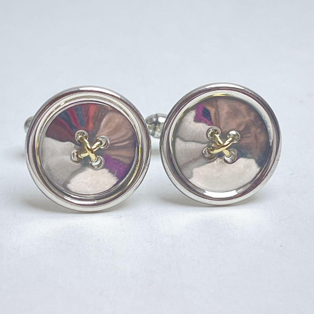 ティファニー　ボタン　モチーフ　カフス　925 750