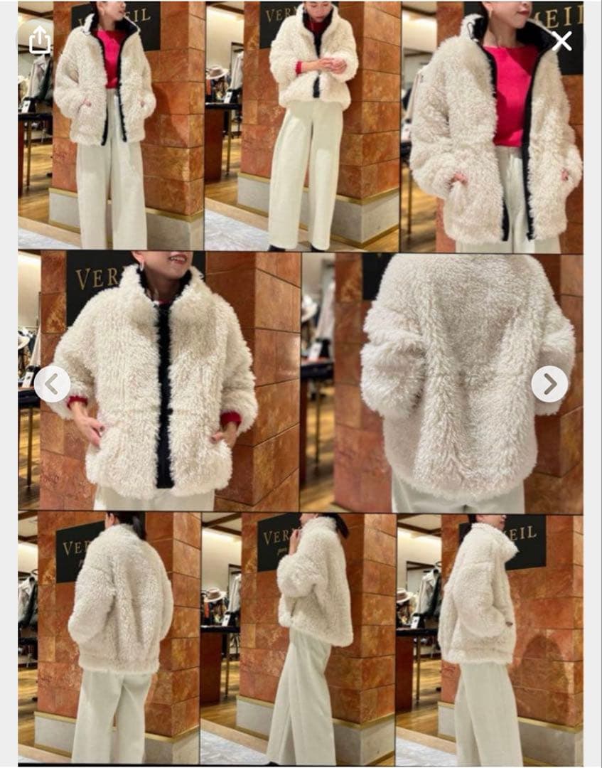 【美品】ヴェルメイユパーイエナ　ファーブルゾン　コート