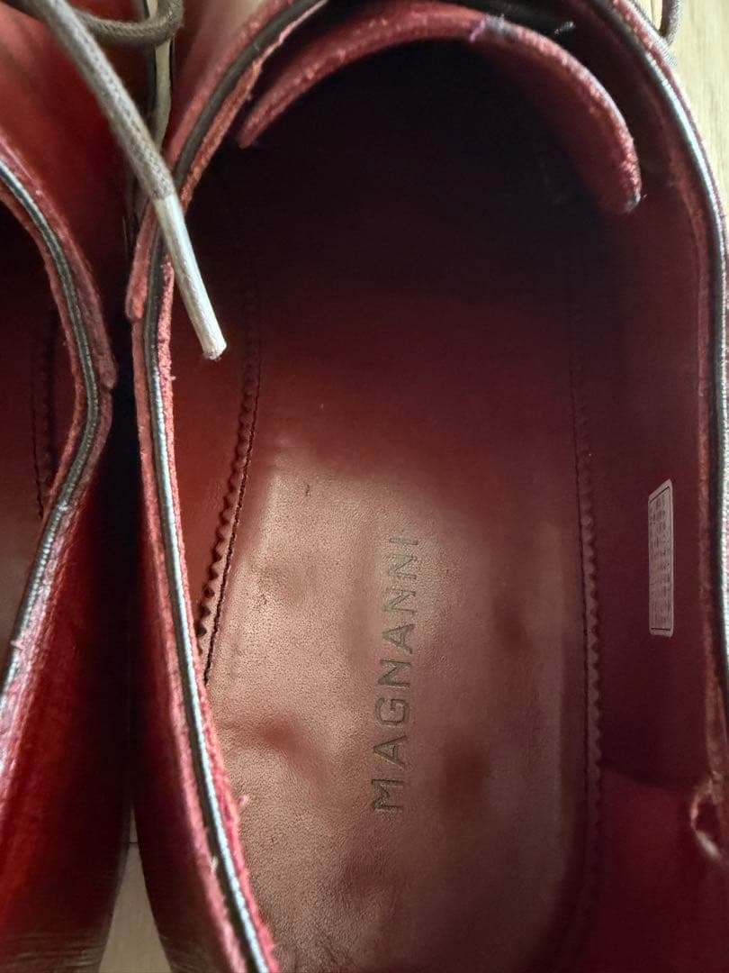 マグナーニレザー ドレスシューズ コニャック サイズ39スペイン製美品