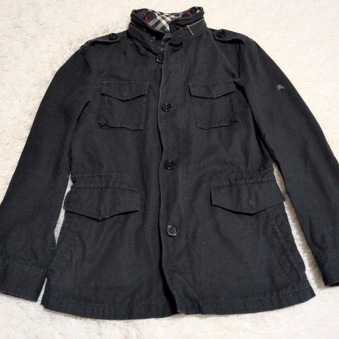 希少 バーバリーブラックレーベル 黒　M ミリタリー ジャケット 　アウター