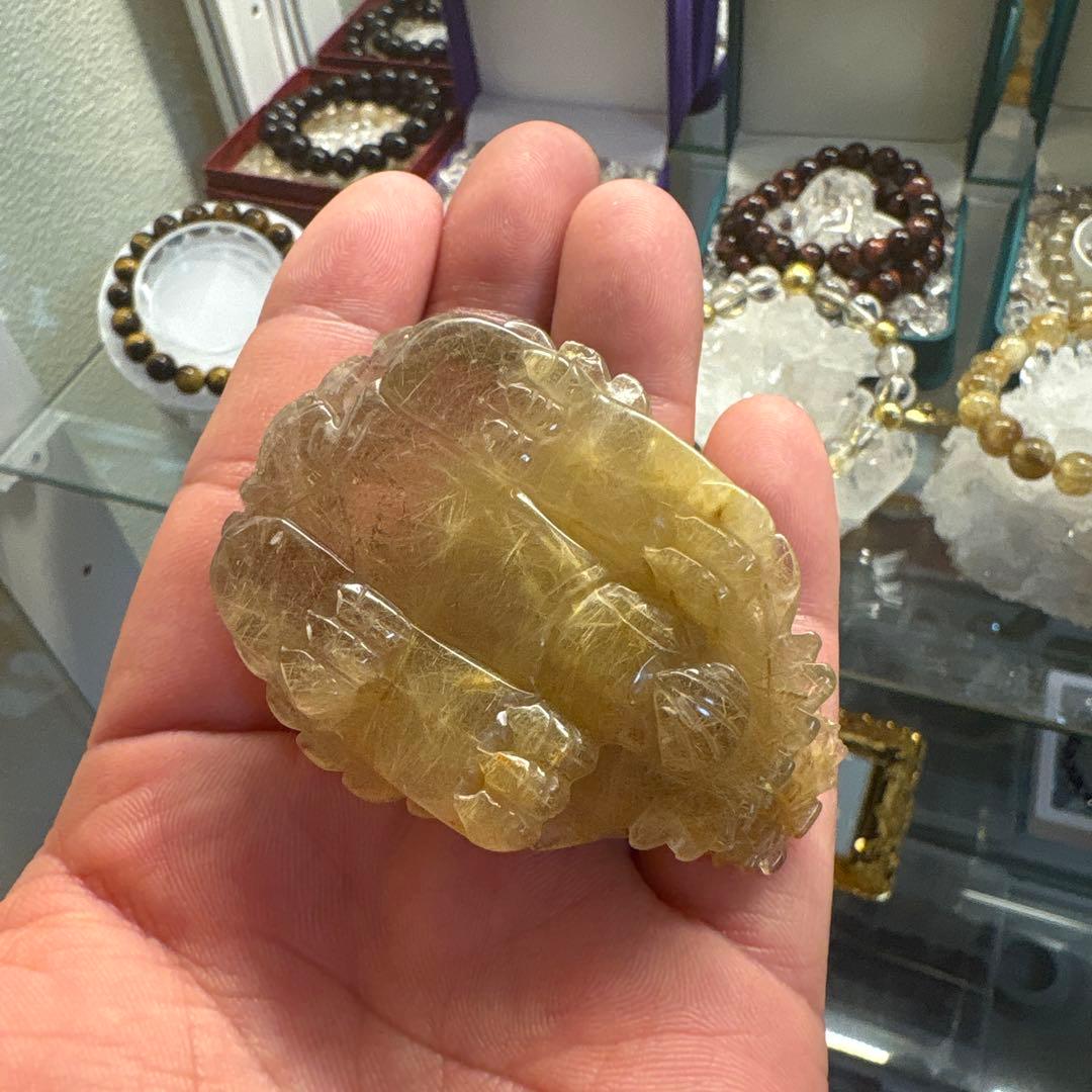 ゴールドルチル　ロングイ　置物　金運　開運