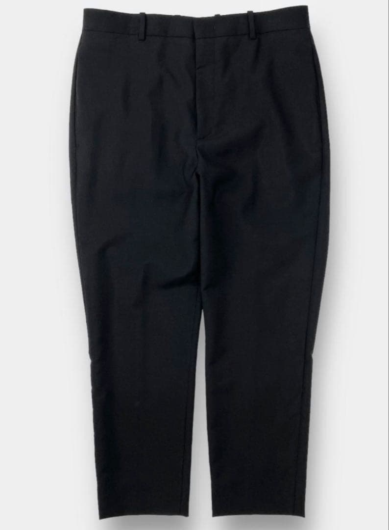 JIL SANDER バージンウール&モヘヤ　テーパードスラックス ブラック