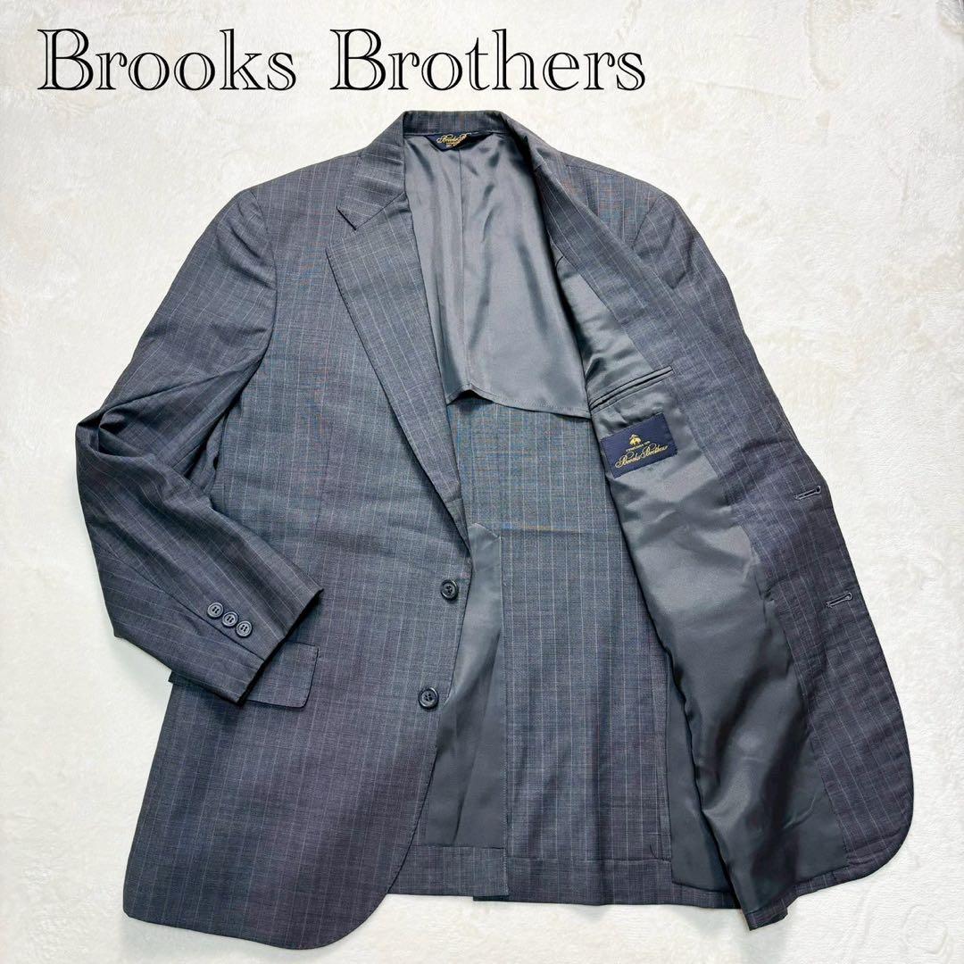【極美品】ブルックスブラザーズ テーラードジャケット　ストライプ グレー A5