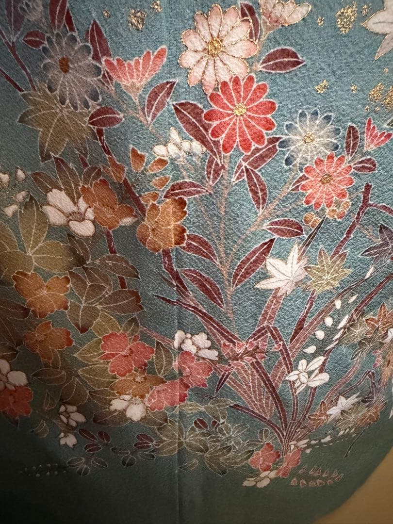 訪問着フルセット、四季の花、グラデーション