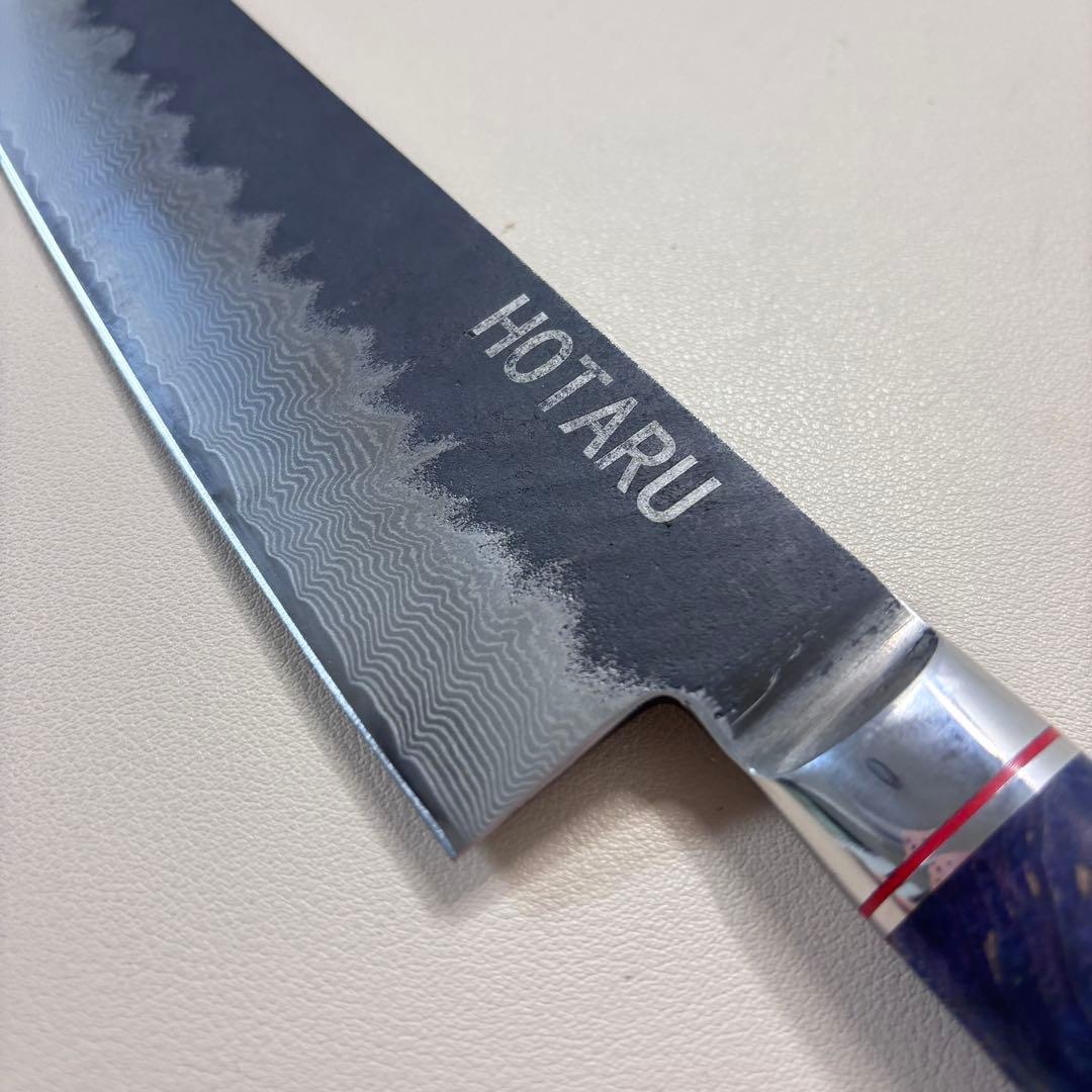 240mm黒打ちダマスカス　(切付型)牛刀シェフナイフ 牛刀【新品】。