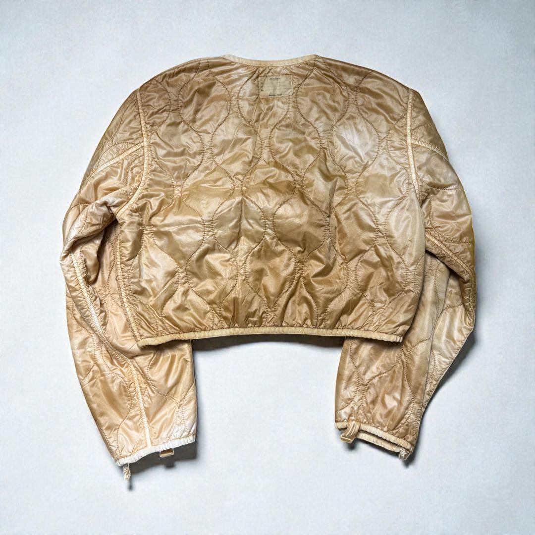 KAPITAL - ナイロンキルティング ムラ染め ライニングクロップドボレロ