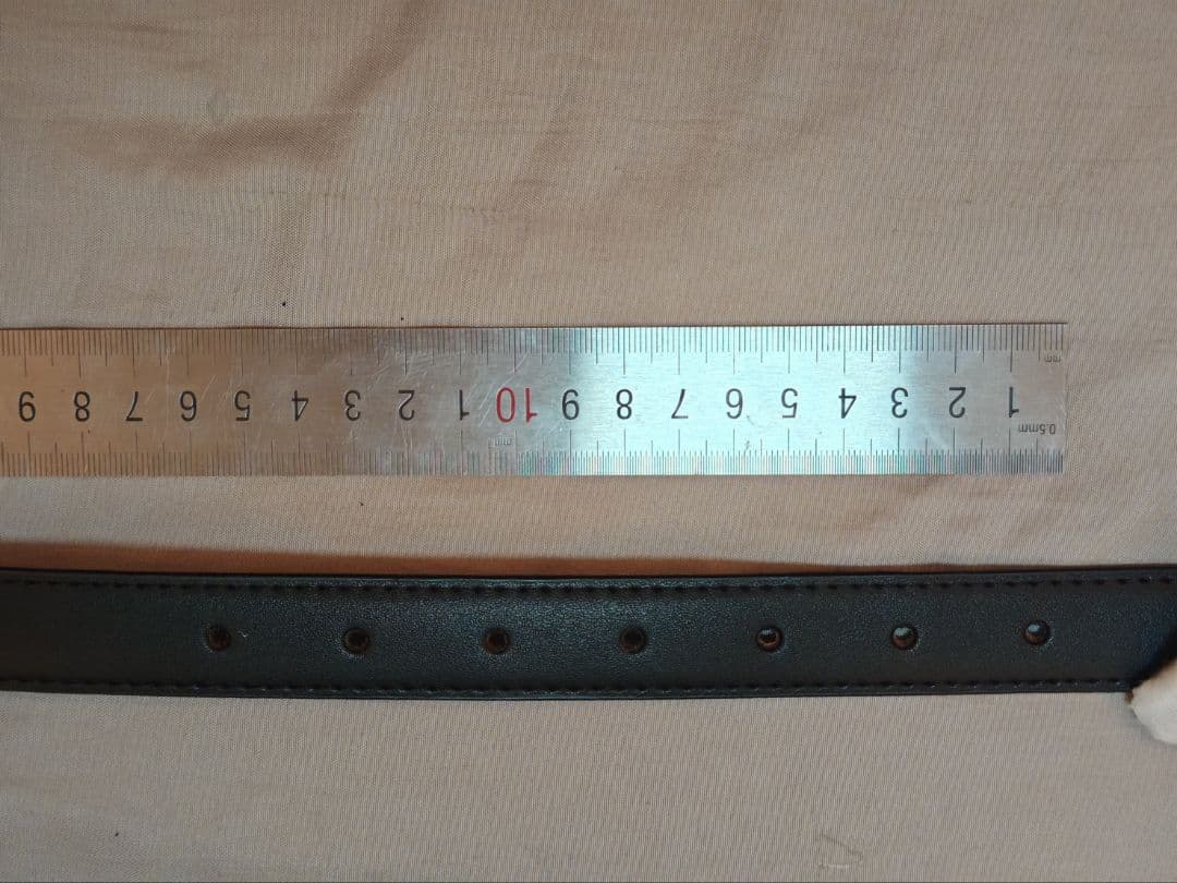 CELINE ブラックレザーベルト ゴールド金具