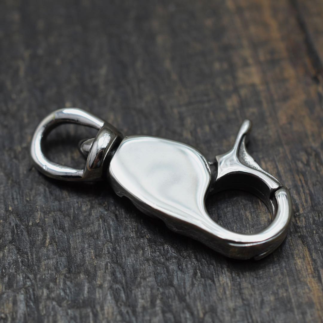 M size シルバー925 プレーン レバー　キーフック 回転カン