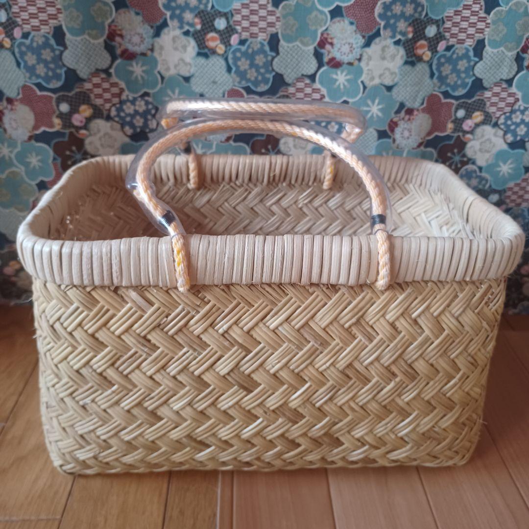 最終値下げ。スズ竹、ハンドメイドかごバック②