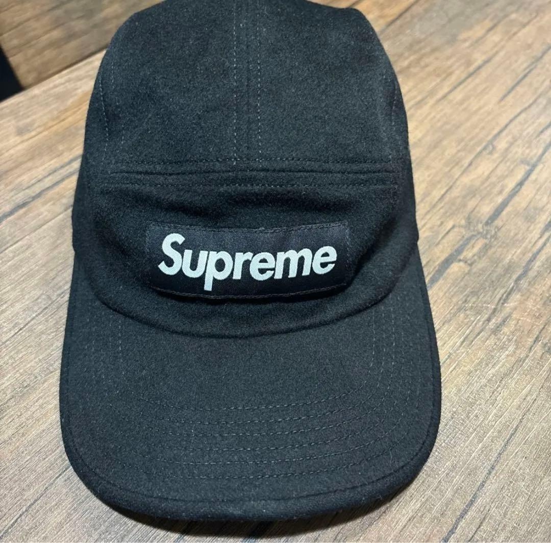 Supreme Wool Camp Cap 黒