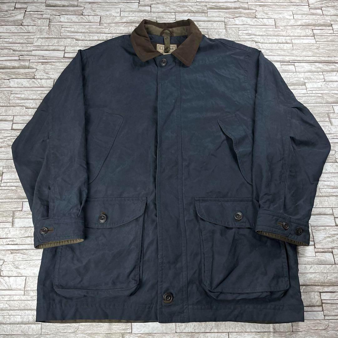 L.L.Bean ハンティングジャケット ロングコート ネイビー L