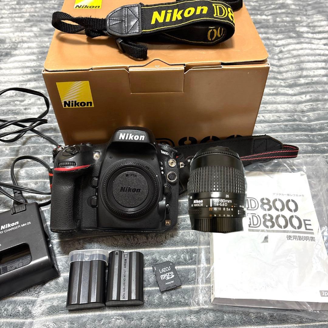 【レンズ付き】Nikon D800 デジタル一眼レフカメラ 付属品付き