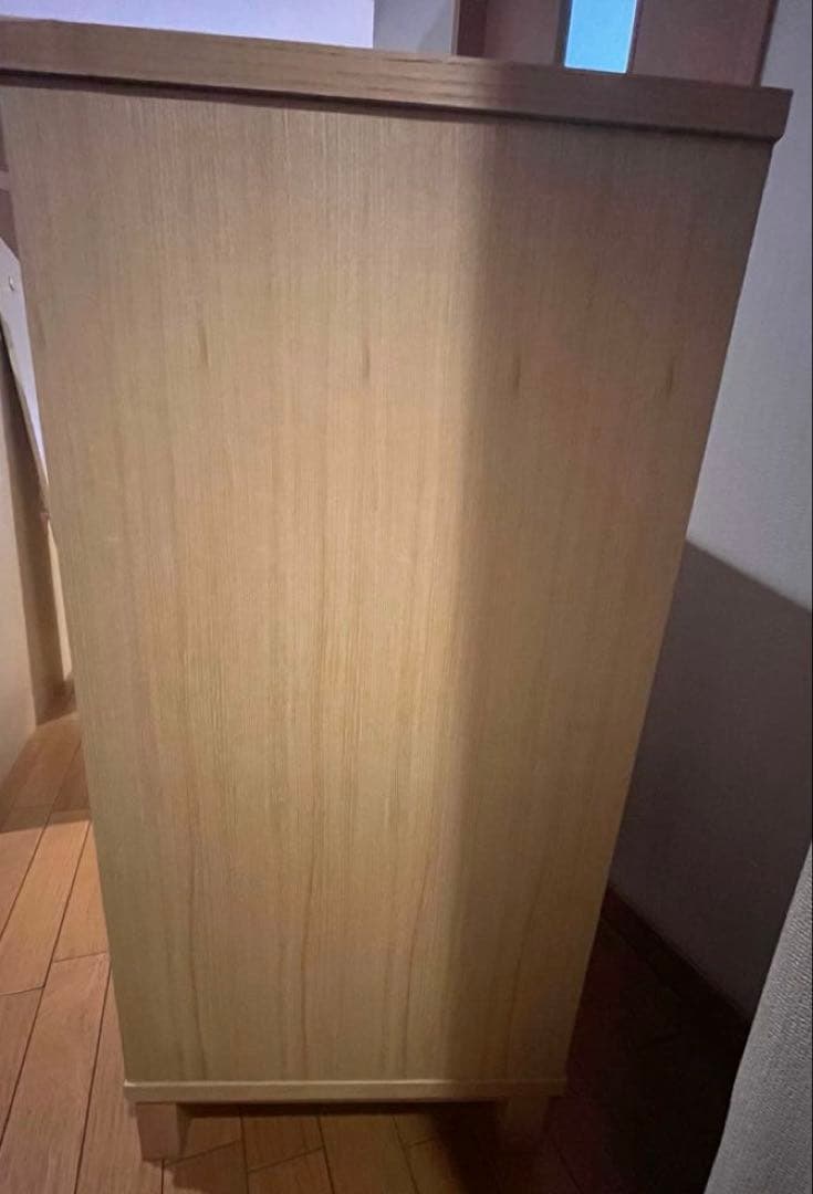 組み合わせて使える木製収納・ロータイプ 引出 2段 奥行４０ｃｍ