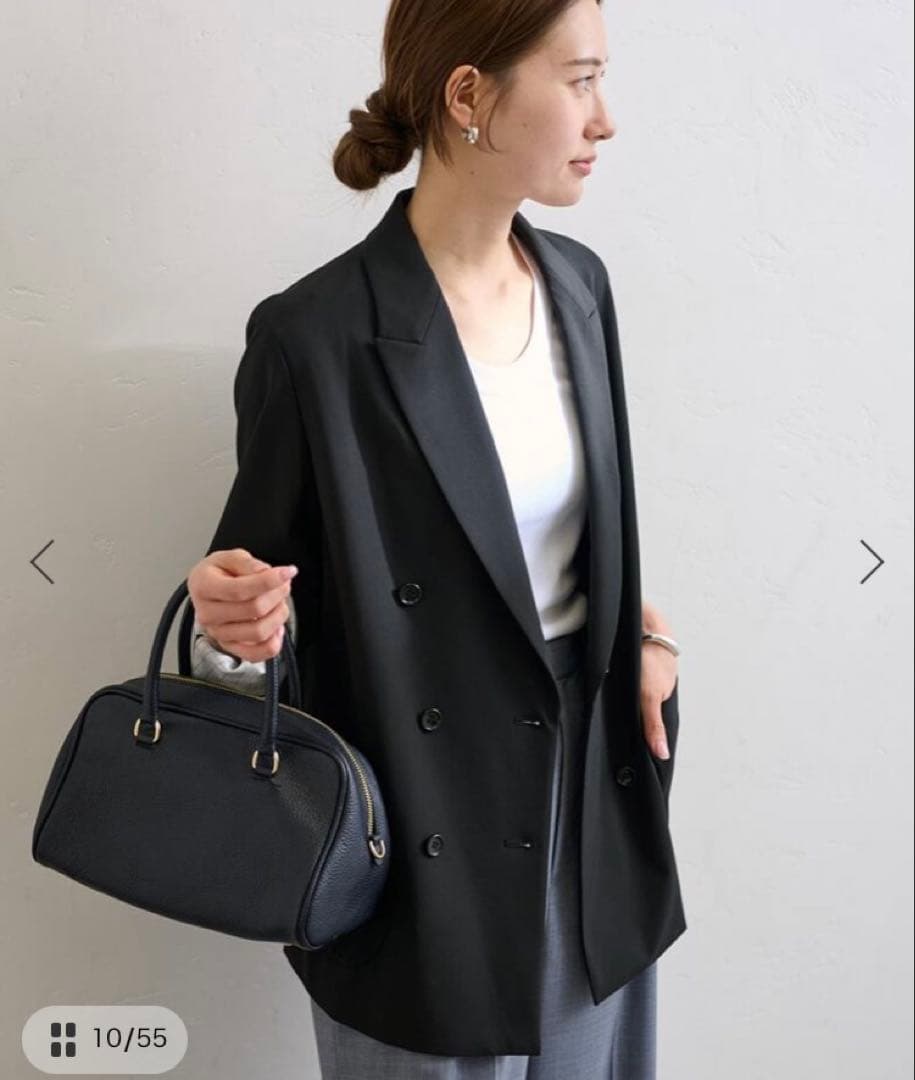 FRAMeWORK 2025フレームワーク　ダブルジャケット　黒　テーラード