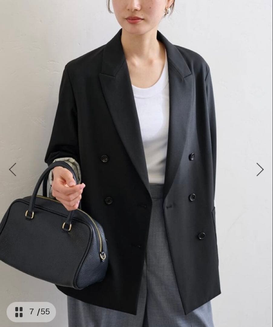 FRAMeWORK 2025フレームワーク　ダブルジャケット　黒　テーラード