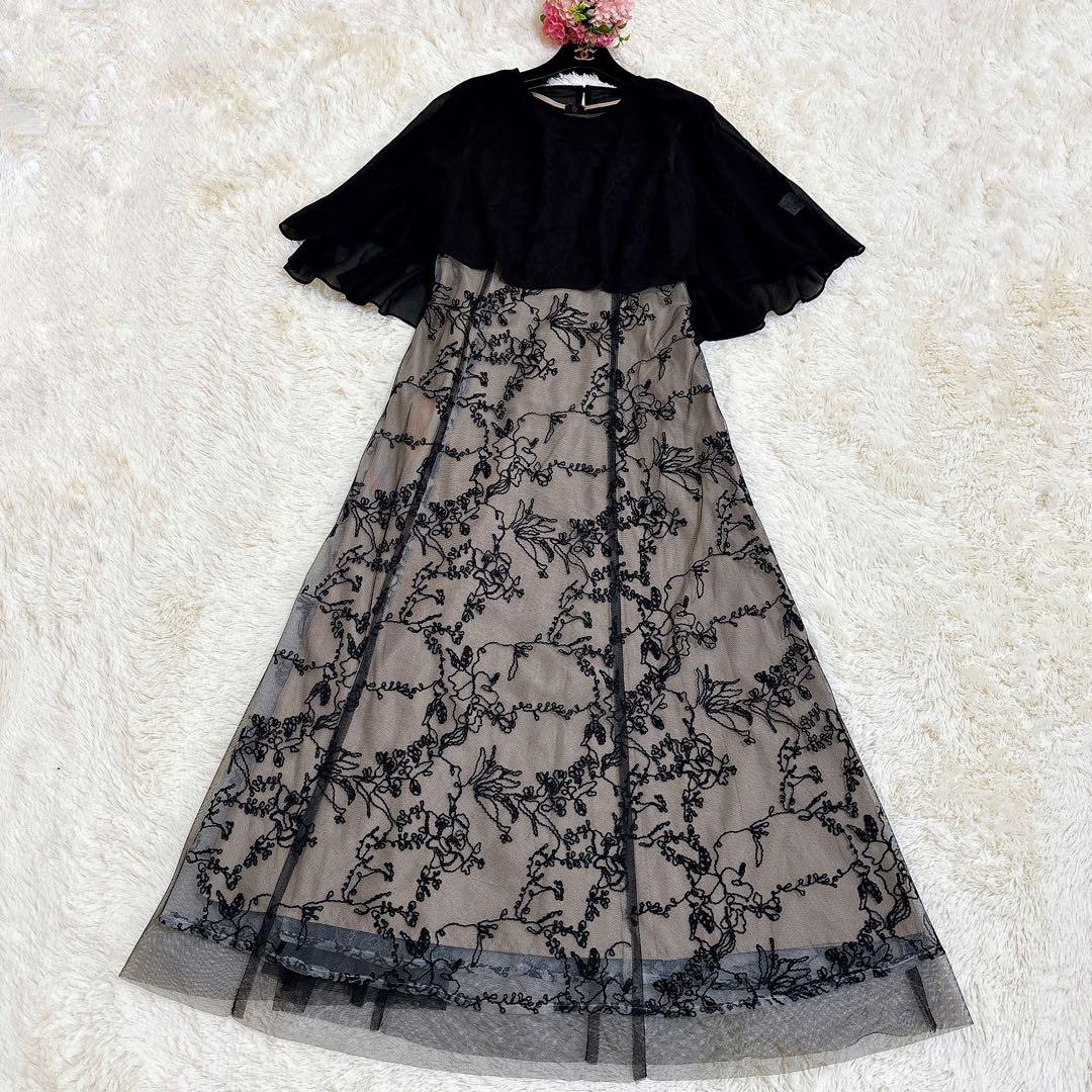 2024年モデル☆Rire Fete フラワーエンブロイダリー ケープ ドレス