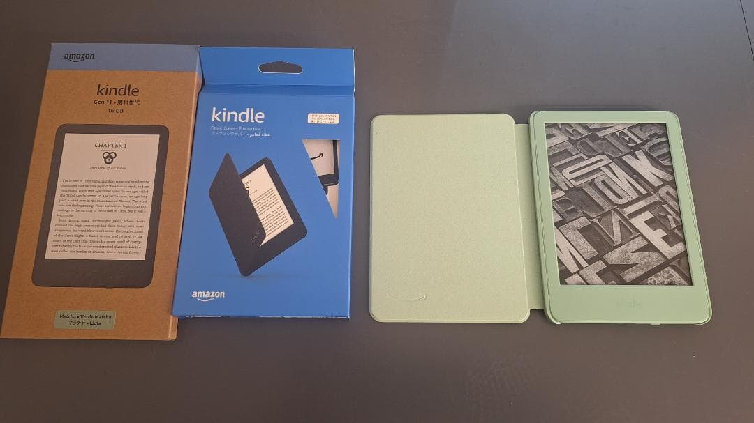 Kindle 11世代 本体 純正カバー付き マッチャ