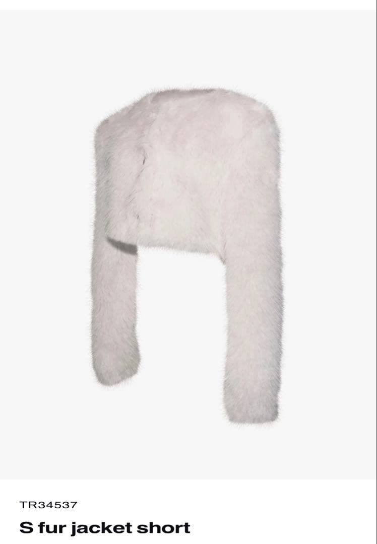 theredthread S fur jacket short ピンク