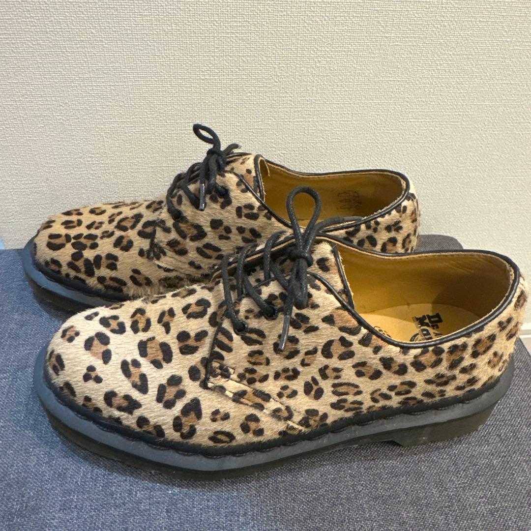 ドクターマーチン　ビームス別注　豹柄レオパード3ホールUK4