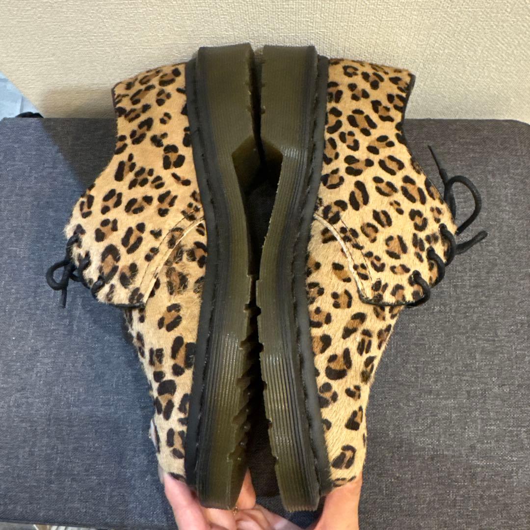 ドクターマーチン　ビームス別注　豹柄レオパード3ホールUK4