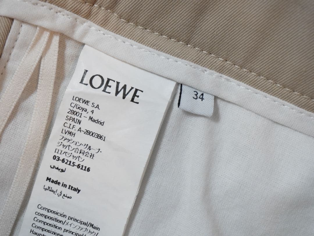 今季 / 新品同様/ LOEWE トラウザーズ34 パンツ ロエベ タキマキ