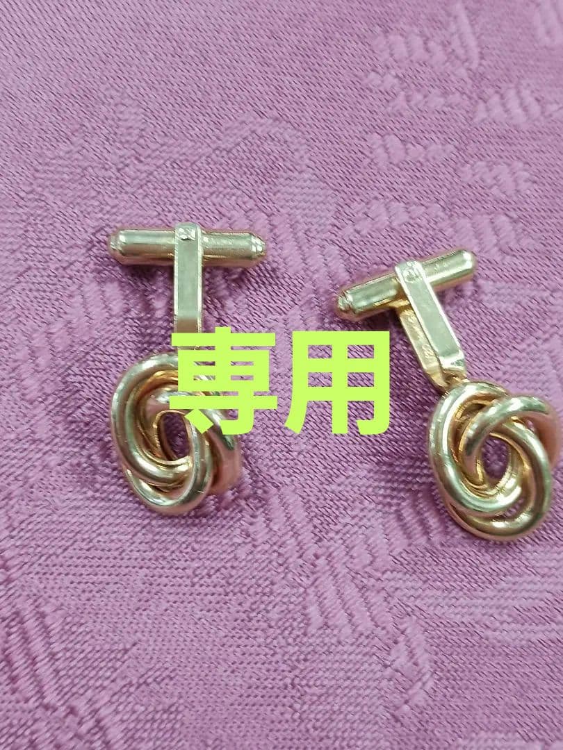 ブルックスブラザーズ　ゴールド ノットデザイン カフリンクス　used