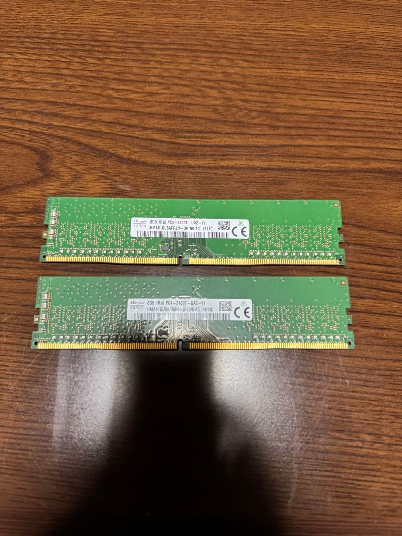SK hynix DDR4 8GB 2400MHz 2枚 動作確認済み