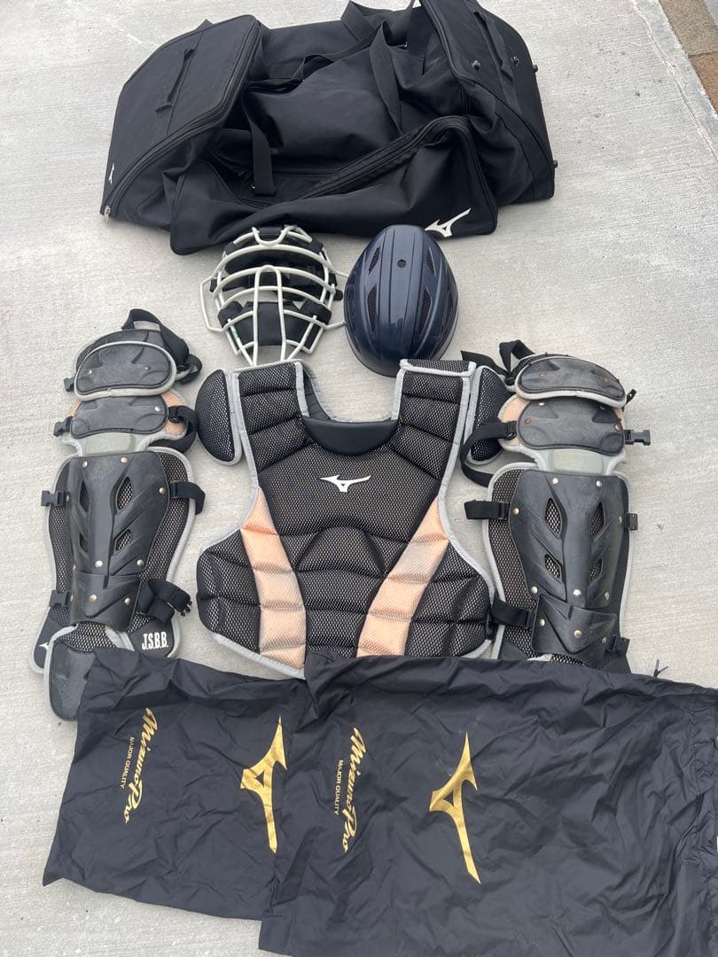 【たろう】MizunoPro キャッチャー防具プロテクターセット