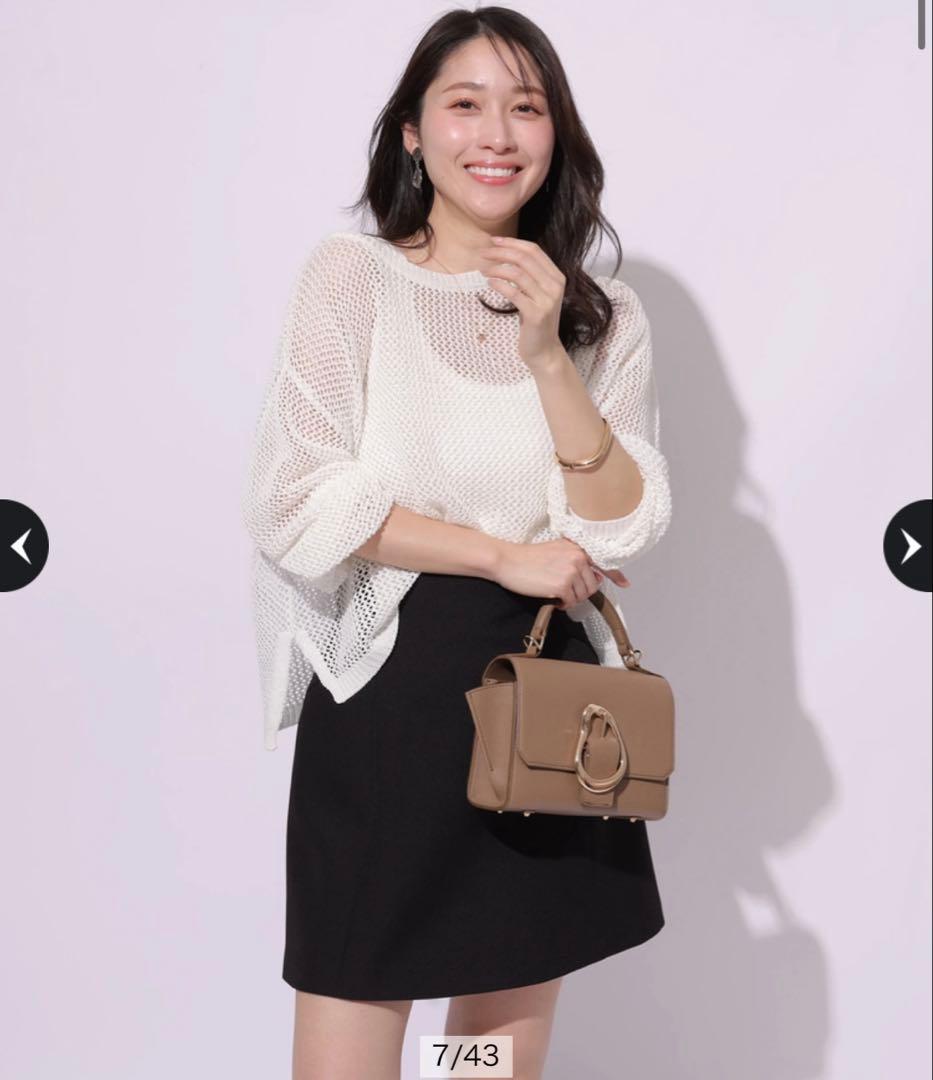 新品Apuweiser-riche バックジップフォルムミニスカート　裏地付き