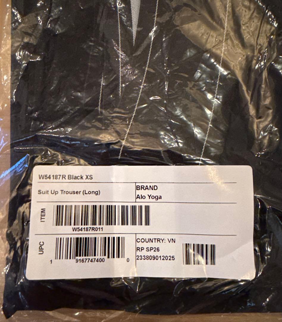 【alo】新品未使用タグ付きSuit Up Trouser(Long) XS