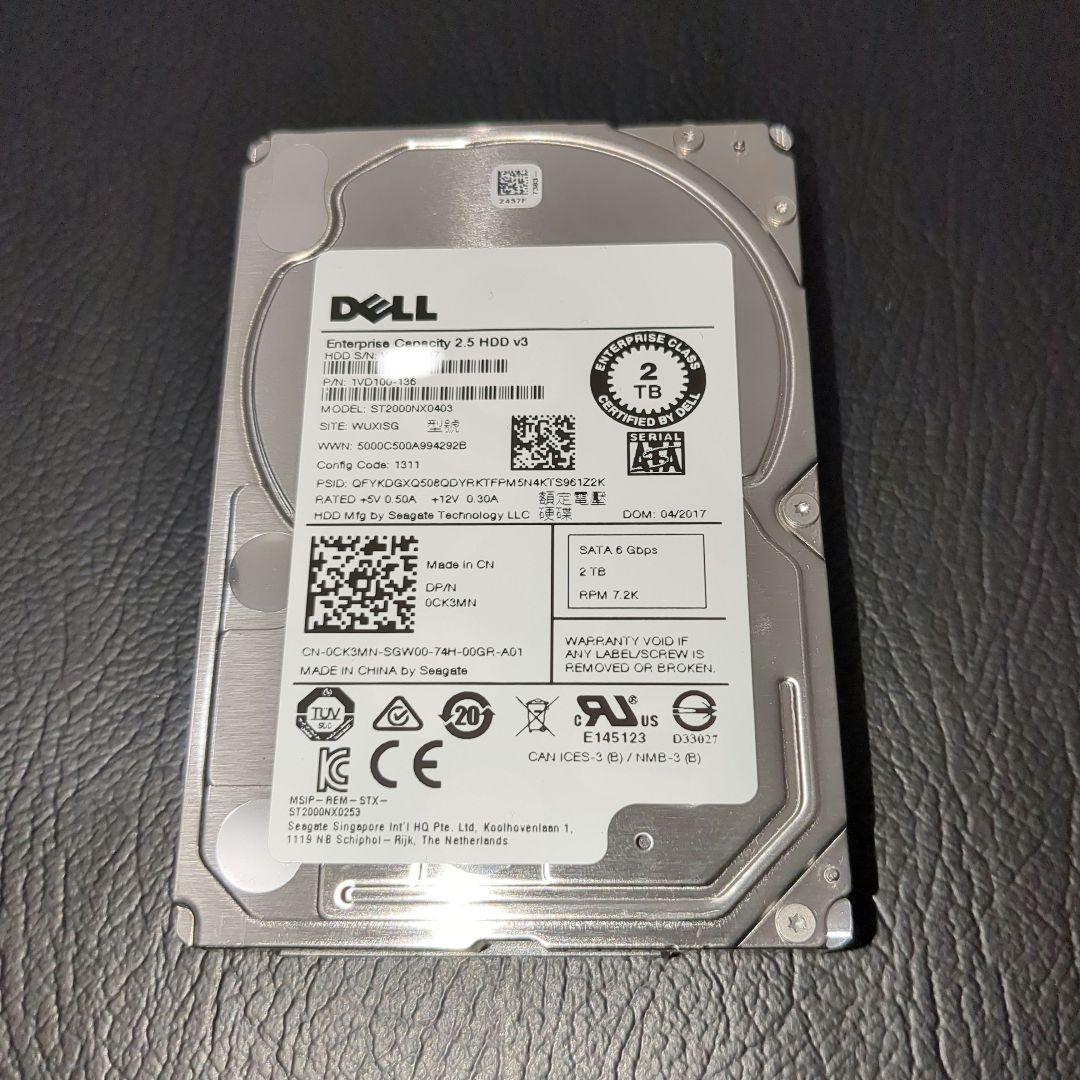 大容量2.5インチSASドライブ！DELL 2TB SAS HDD 0CK3MN