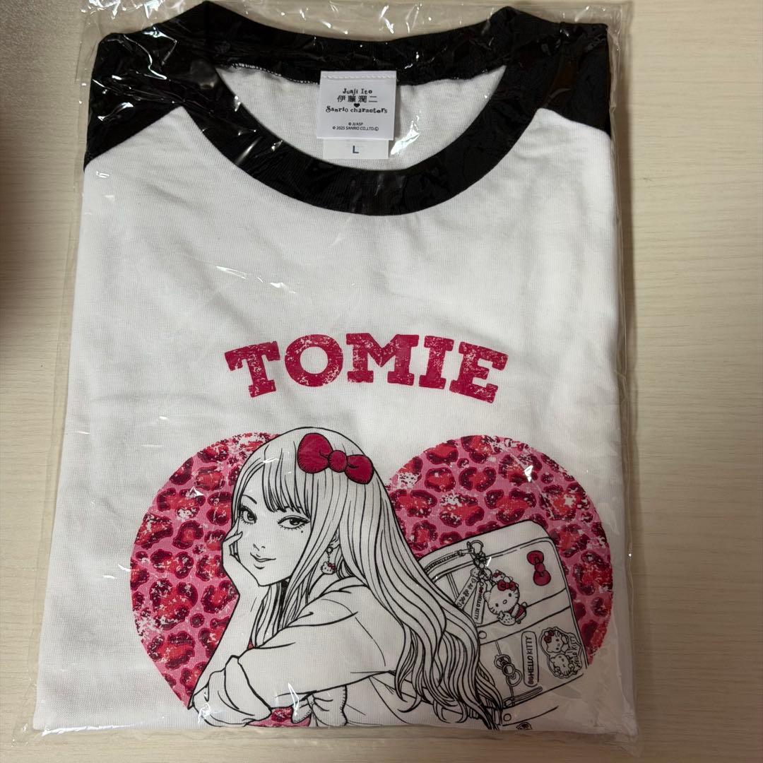 伊藤潤二 サンリオ ラグランTシャツ ギャル富江 ハローキティ Lサイズ