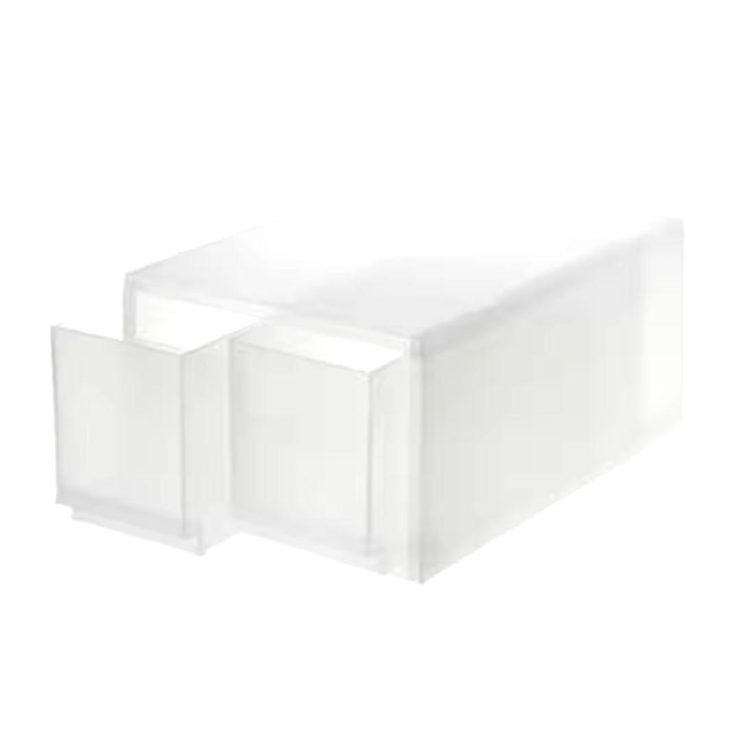 美品 無印良品 ポリプロピレン小物収納ケース 大 引出2個 半透明 6個セット