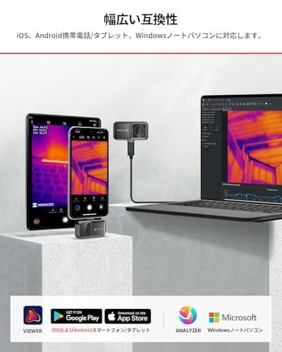AHIKMICRO Mini2 V2 サーモグラフィー サーマルカメラ、スマホ用