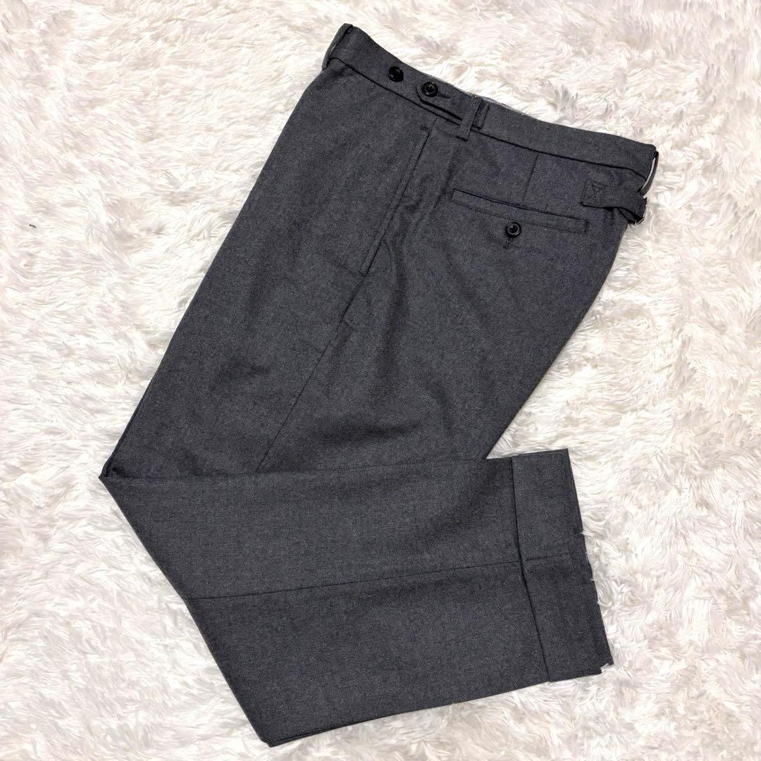 極美品✨BEAMS +　フランネル　スラックス　シンチバック　サイドアジャスター