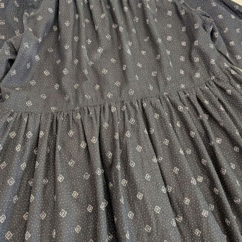 ネストローブ　コットン　シルク　プリント　ワンピース