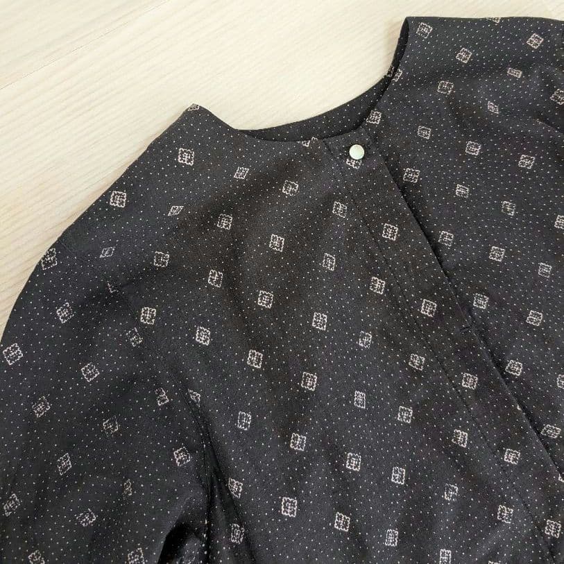 ネストローブ　コットン　シルク　プリント　ワンピース