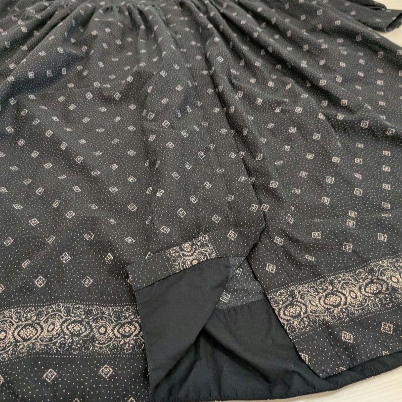 ネストローブ　コットン　シルク　プリント　ワンピース