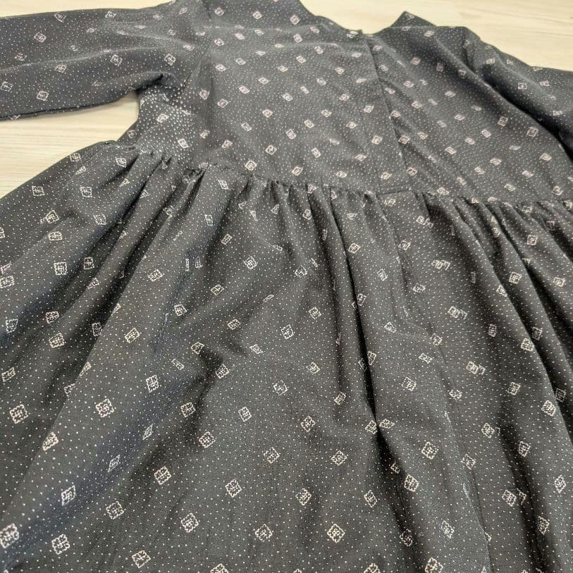 ネストローブ　コットン　シルク　プリント　ワンピース