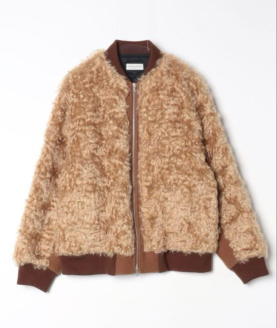 美品 DRIES VAN NOTEN 21-22AW ボアジャケット ブラウン