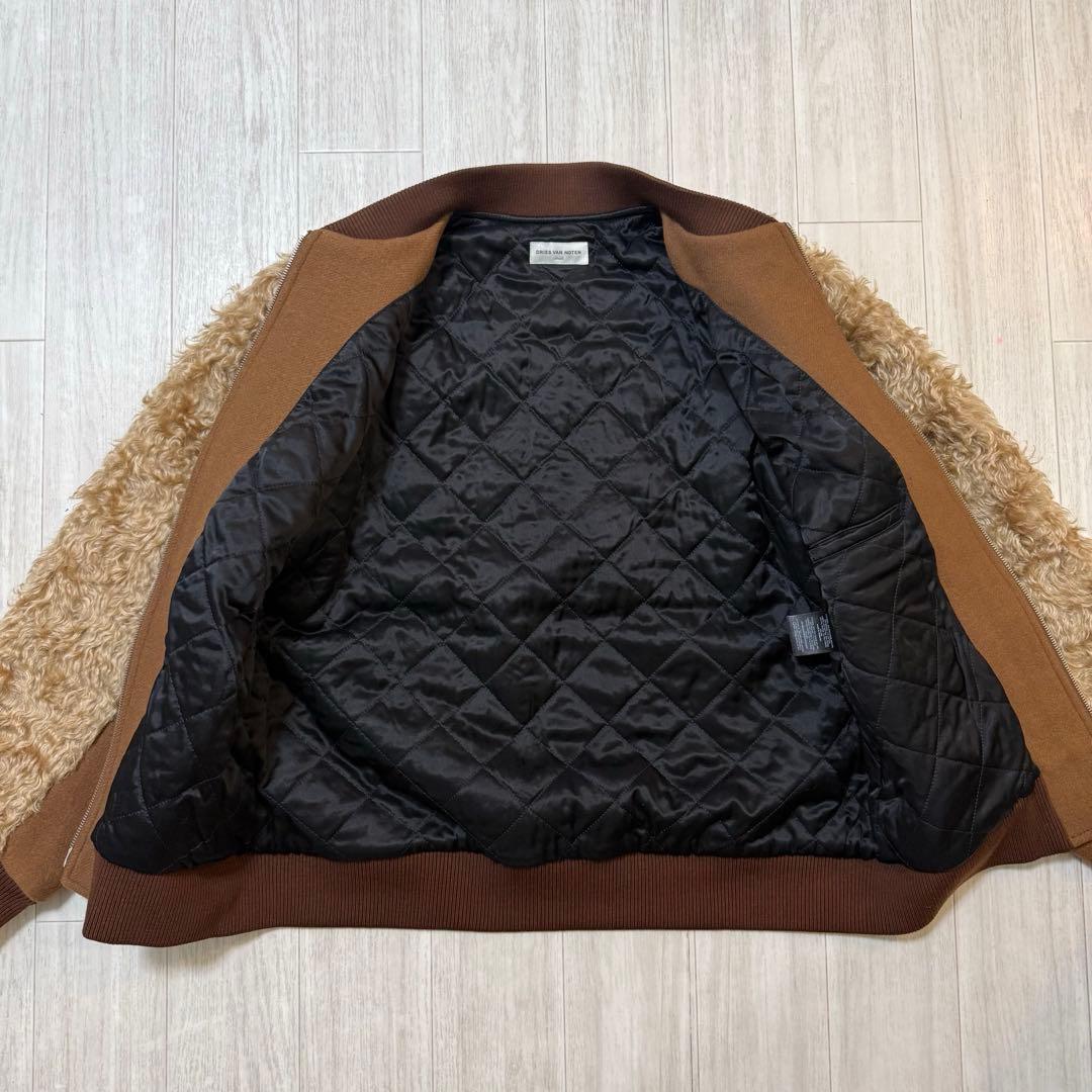 美品 DRIES VAN NOTEN 21-22AW ボアジャケット ブラウン
