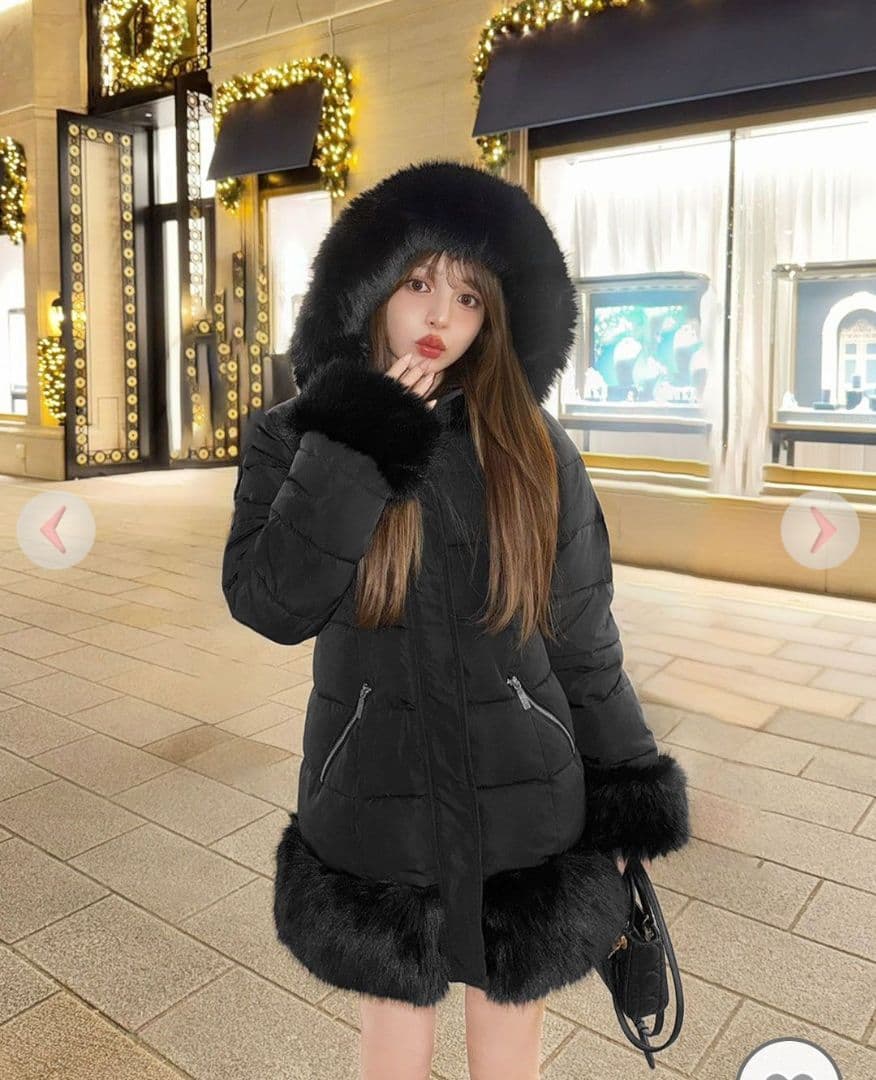 ソルニくびれダウンコート新品タグ付き完売今期ダウン黒