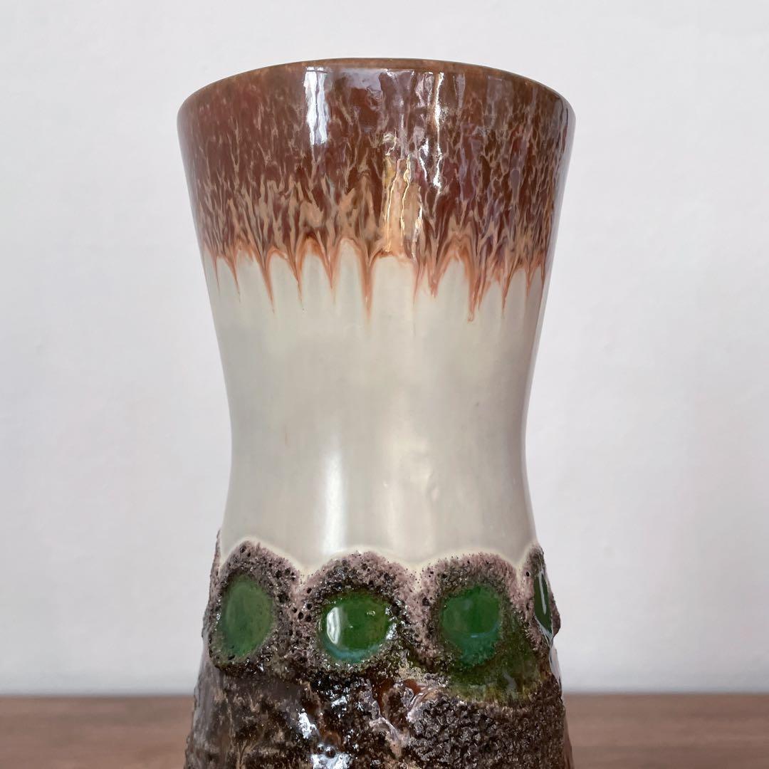 【東ドイツ Strehla大きな花瓶】fat lavaミッドセンチュリー 297