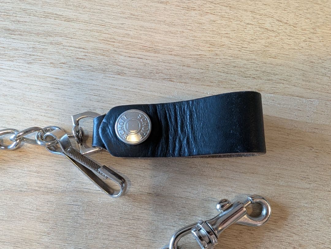 schott ウォレットチェーン レザーキーホルダー
