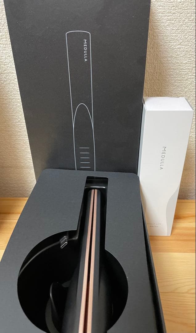 MEDULLA 超音波ヘアアイロン＋シャンプースカルプブラシ（未開封）付き