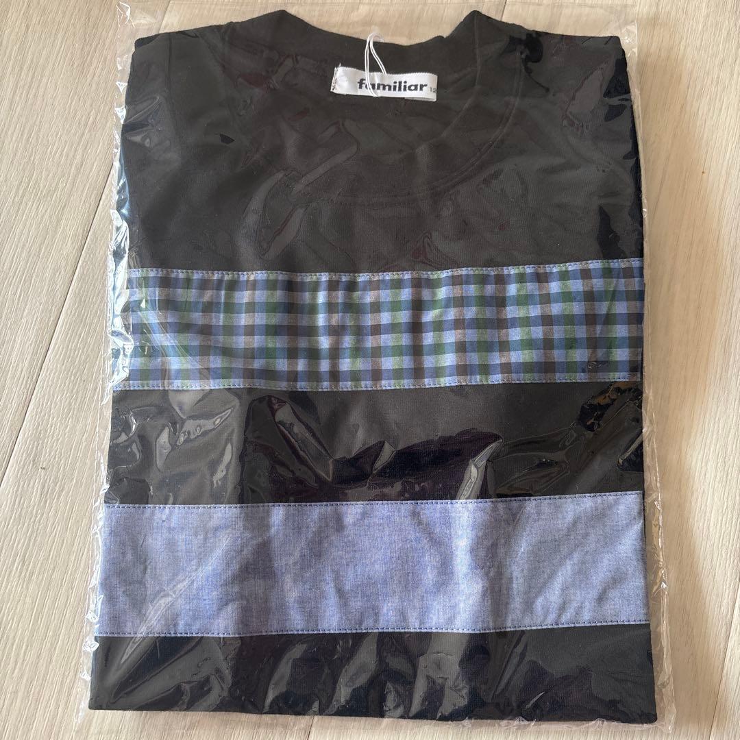 familiar Tシャツ 120cm 黒/青チェック